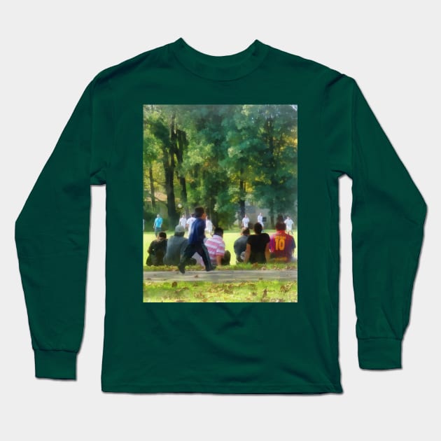 Soccer - Watching the Soccer Game Long Sleeve T-Shirt by SusanSavad